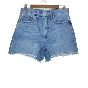 Madewell The Mom Jean Short Medium Wash Denim Shorts Size 28